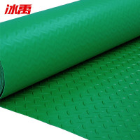 冰禹BYlj-134 防水防滑地垫塑料垫 PVC塑胶地板垫子 绿色人字1.5米宽*1米单价