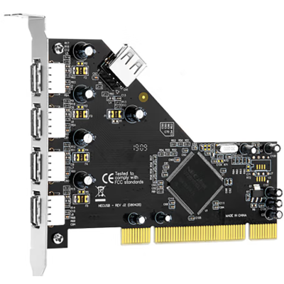 PCI-USB卡; USB2.0扩展卡usb3.0台式机PCI 转5个2.0进口芯片扩展转接卡 一个 货期:7天