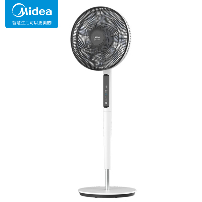 美的(Midea)电风扇9叶落地扇 智能温感3钟摇头角度轻音低噪定时远距柔风睡眠风朝天吹FSD35XBR