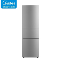 美的(Midea)家用厨房 冰箱三门 低音 节能 冷藏 冷冻电冰箱 210升 办公室冰箱 BCD-210TM(ZG)浅灰