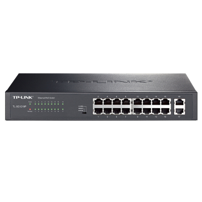 TP-LINK TL-SG1218P 16口千兆POE 交换机 16GE(PoE)+2GE