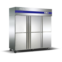 GRISTA星星商用六门冷柜厨房立式冰箱双机单温冷冻柜 D1.6E6-GAX