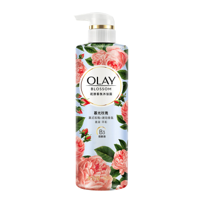 玉兰油(OLAY)花漾香氛沐浴露暮光玫瑰550克