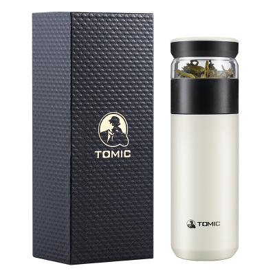 特美刻(TOMIC) TW60020 茶水分离保温杯 黑白色 520ML