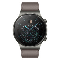 华为(HUAWEI) WATCH GT 2 Pro运动智能手表(灰棕色真皮表带 )46mm