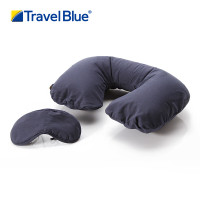 蓝旅(TRAVEL BLUE)充气枕头眼罩套装 护颈旅行u型枕