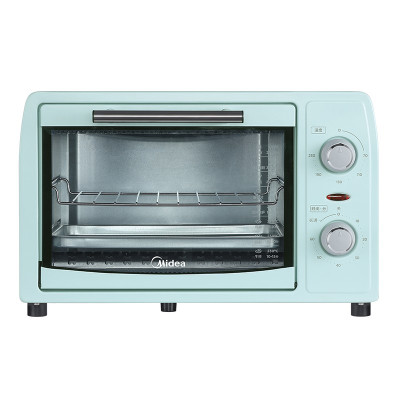 美的PT12B0小烤箱上下石英管均匀烘焙12L多功能迷你烤箱淡雅绿