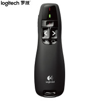 罗技(Logitech)R400 无线演示器 PPT翻页笔 演示笔(激光笔)电子笔 投影笔 遥控笔 黑色