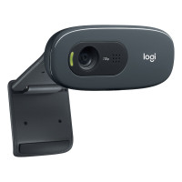 罗技(Logitech)C270高清网络摄像头 网络课程 远程教育 视频通话 麦克风台式机电脑摄像头 c270