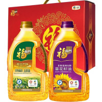 中粮福临门葵花籽玉米营养搭配食用油礼盒1.8L*2