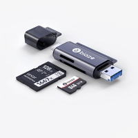 毕亚兹 多功能合一读卡器 USB3.0高速 支持SD/TF/CF+闪迪TF 32G
