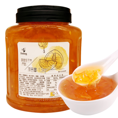 企购优品蜂蜜柚子茶柚子酱茶果酱花果茶面包酱 韩式柚子水果茶奶茶 柚子茶1.3kg/罐