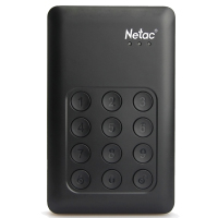 朗科(Netac)1TB 移动硬盘 K390安全系列 USB3.0 2.5英寸 黑色 独立按键硬件加密隐私保护理想搭档