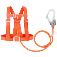 企采严选高空作业安全带上身腰带2米大钩YB-GKZY-BXG-2MXX橘色