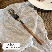 企采严选韩式网红家用长柄勺子叉子不锈钢餐具刀叉精致甜品小勺子自主主餐叉