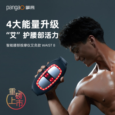 攀高(PANGAO)腰部按摩器w8腰椎腹部按摩仪 中频艾灸热敷护腰带 生日礼物 实用暖心健康礼