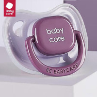 BabycareRWC003-02A安抚奶嘴新生儿咬胶超软宝宝睡觉神器仿真实感潘帕斯L码(6-9月)紫色