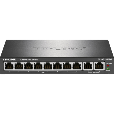 普联(TP-LINK)TL-SG1210DP全千兆以太网PoE交换机8口千兆 PoE供电(台)