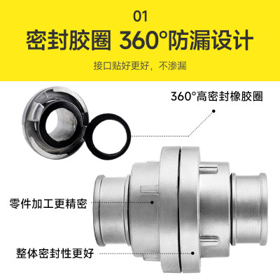 援邦 消防水带 10-65-25水带+接扣+水枪