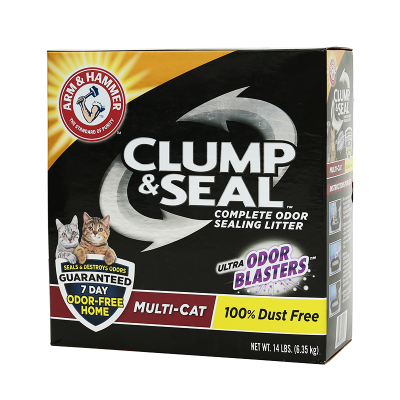 艾禾美(Arm&amp;Hammer)铁锤猫砂黑盒红14磅美国进口膨润土猫砂