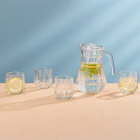 企业定制 纳易斯水具五件套凉水壶套装玻璃水具套装ZW-LYSH/L5