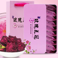 企业定制 张小柔玫瑰花冠茶10朵铁盒装玫瑰花冠养颜护肤1000g