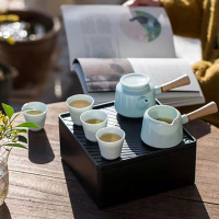 企业定制 方然侧把日式便携茶具一路相伴茶杯茶壶水杯套装(随机发货)