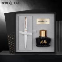 企业定制 英雄钢笔礼盒10K金尖钢笔商务办公钢笔墨水套装H701