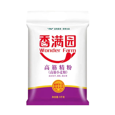 香满园面粉高筋精粉通用面粉饺子馒头包子面条小麦粉5kg(随机发货)