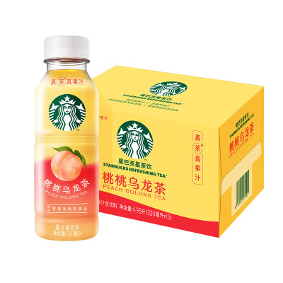 星巴克星茶饮桃桃乌龙茶330ml*15瓶果汁茶饮料