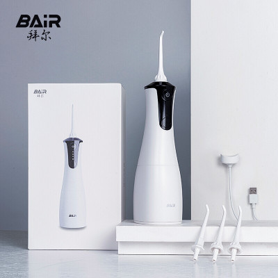 拜尔(BAIR) 便携式冲牙器情侣家用正畸洗牙器水牙线电动清洁口腔清洁 送男女朋友礼物 M4 4个喷嘴
