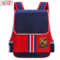 传枫 英伦风户外背包小学生儿童双肩背包出游背包防水书包 CF-BB01 蓝红色