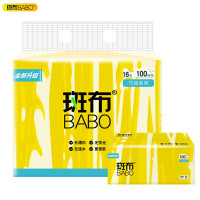 斑布(BABO) 竹间系列本色抽纸3层100抽*16包(BTR100D16)/提