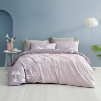 罗莱(LUOLAI)家纺 床上用品全棉床单被套绚烂霓裳全棉四件套-紫 200*230cm