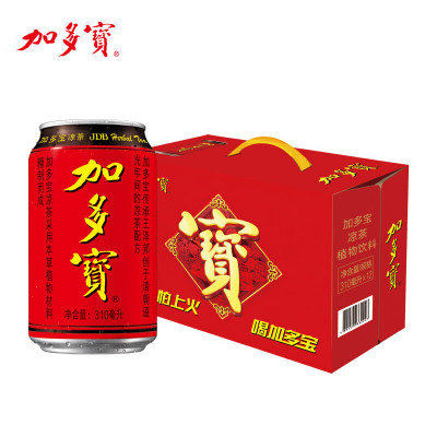 加多宝 凉茶植物饮料 茶饮料 310ml*12罐(新老包装随机发)