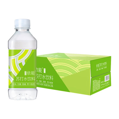 依能 青柠檬味 无糖 苏打水饮料 350ml*24瓶 整箱装