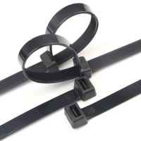 惠居尚品黑色扎带自锁式强力卡扣捆绑绳40cm长7.8mm款(100条/把)