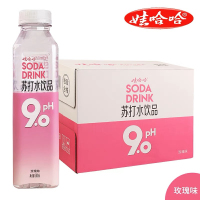 娃哈哈 pH9.0玫瑰味苏打水500ml*15瓶 整箱装 弱碱性(新老包装随机发货)