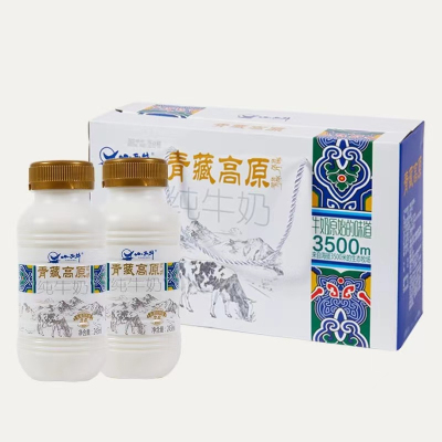 小西牛青藏牧场高原纯牛奶3.6g蛋白243ml*12盒装