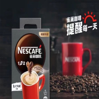 雀巢咖啡1+2三合一特浓90条意式浓醇低糖微研磨即溶提神速溶咖啡 90条/盒