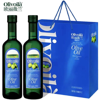 欧丽薇兰(Olivoila)高端进口食用油 精装橄榄油500ml*2瓶