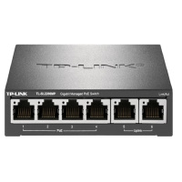 TP-LINK TL-SL2206MP(4口POE-36W)双千兆上联6口云管理PoE交换机网络监控摄像机4口供电远程