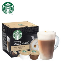 星巴克(Starbucks)多趣酷思胶囊咖啡Dolce Gusto意式黑咖啡拿铁卡布奇诺美式12粒 三盒装(口味随机)