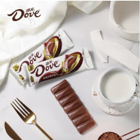 德芙(Dove)丝滑牛奶巧克力盒装224g 14g*16整盒家庭分享装休闲零食糖果礼物