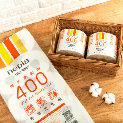 妮飘(Nepia) 卷筒卫生纸 400节*10卷/袋