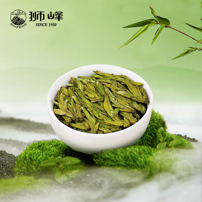 狮峰牌茶叶 明前绿茶特级黑罐罐装50g