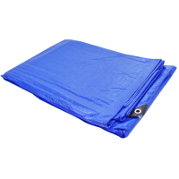 伏兴 篷布防雨布 塑料防水布遮雨布pe蓬布 蓝桔色3米*4米