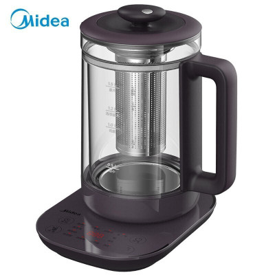 美的(Midea) 养生壶煮茶器 热水壶 MK-GE1553 烧水壶煮茶壶花茶壶电茶壶迷你带煮蛋器 玻璃电水壶智能