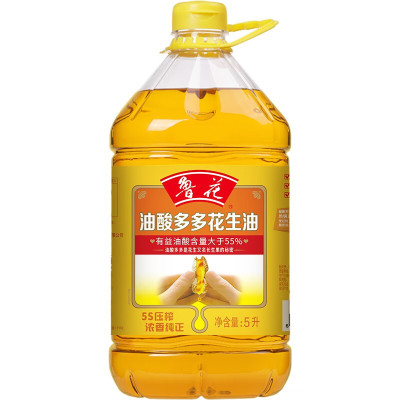 鲁花 油酸多多花生油 5L*1桶 5S物理压榨