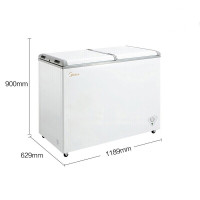美的 BCD-271VMQ 271升双门双温冷柜 冷藏冷冻两用 大容量家商两用式卧式雪糕冷柜